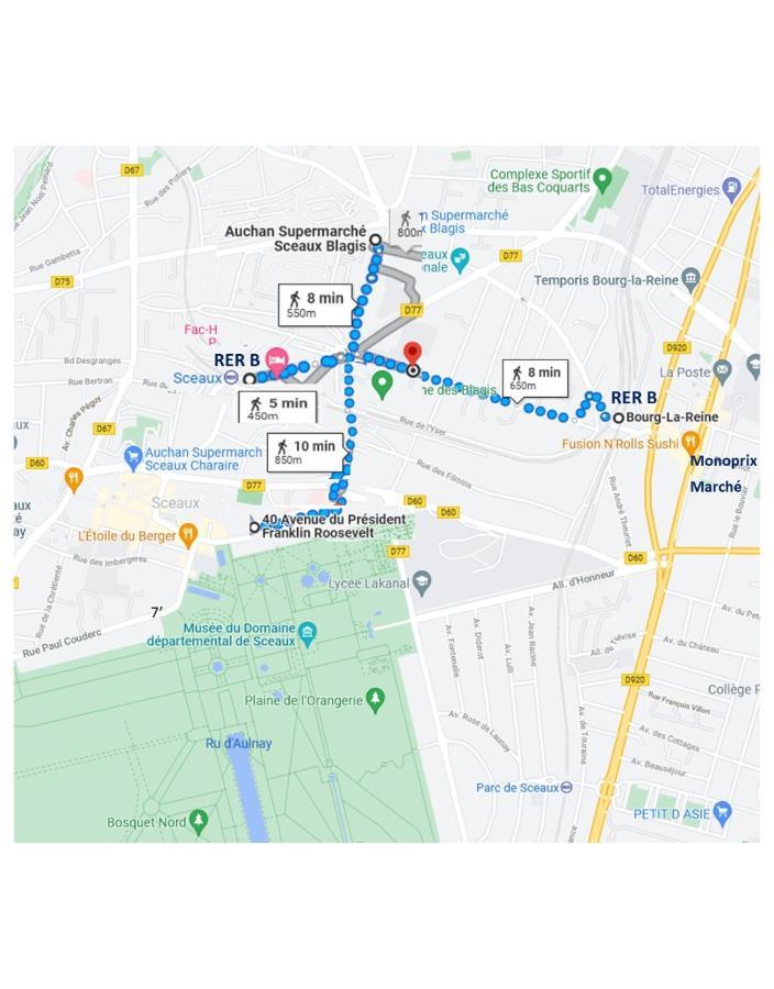 3 Private Rooms Shared Flat In A Villa At Sceaux 600M Rer B Direct To Notre-Dame Eksteriør bilde